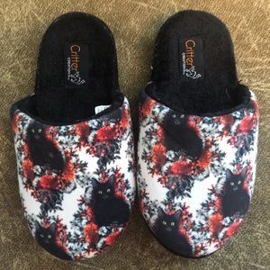 Critter Creations Black Cat Slippers